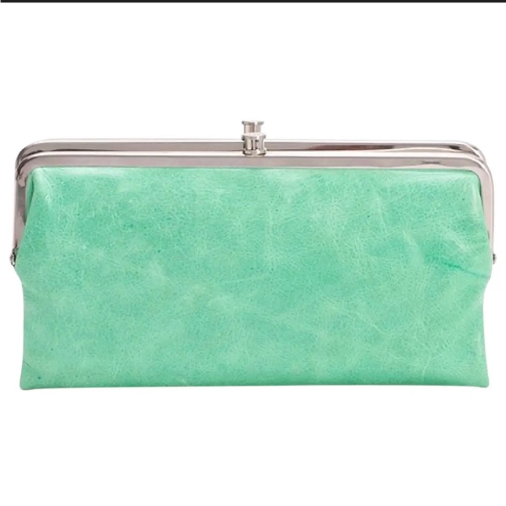 Hobo Turquoise Clutch with Silver Accents
